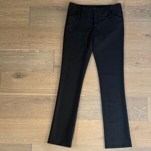 Alice + Olivia Black Straight Leg Pants 32” inseam
